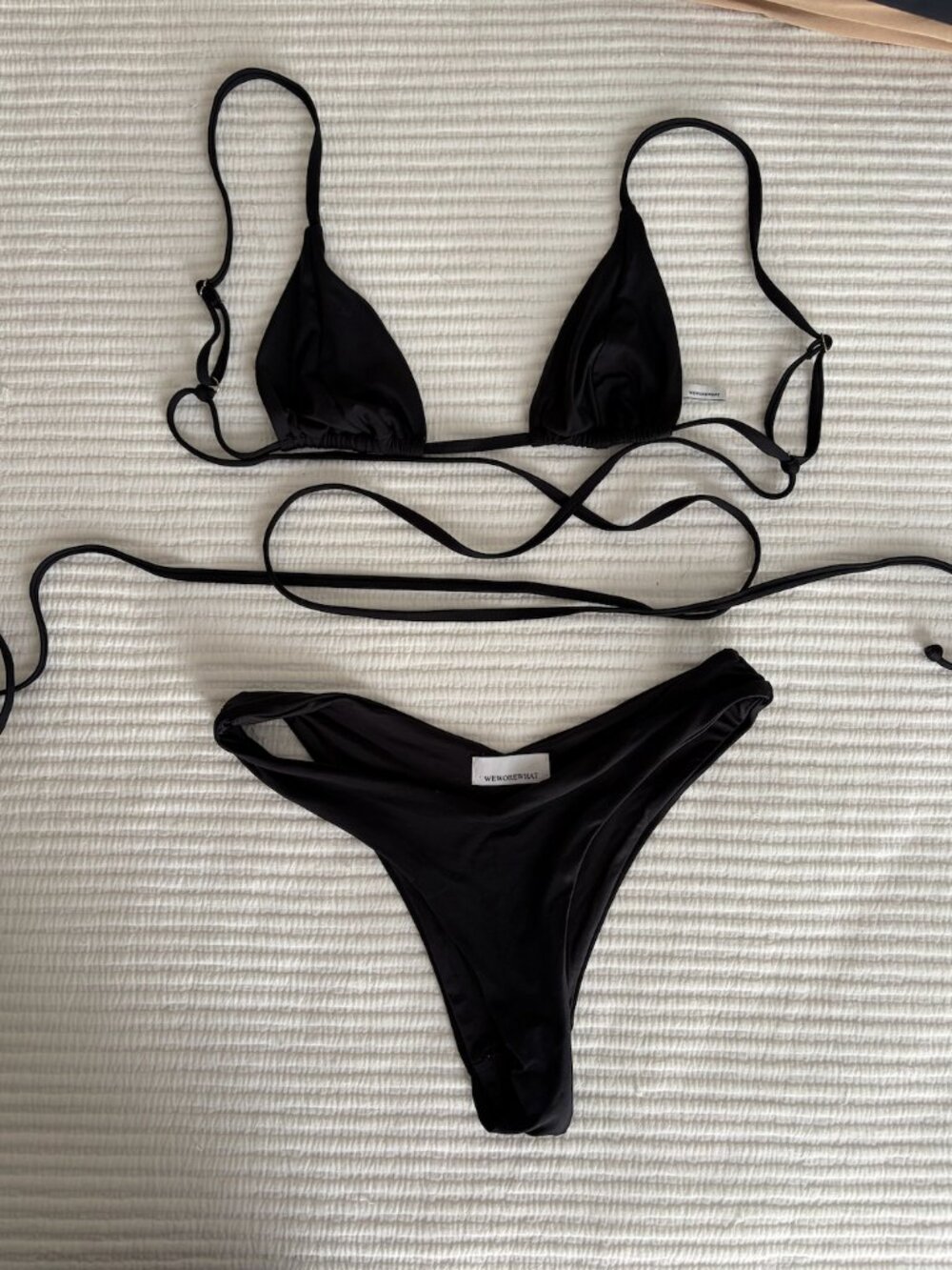 WeWoreWhat Black String Bikini